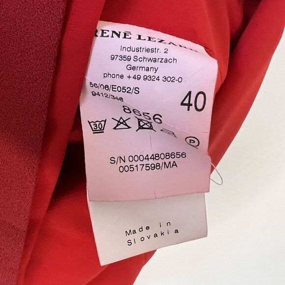 Rene Lezard Red Cap Sleeve Shift Dress - Picture 8 of 9